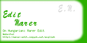 edit marer business card
